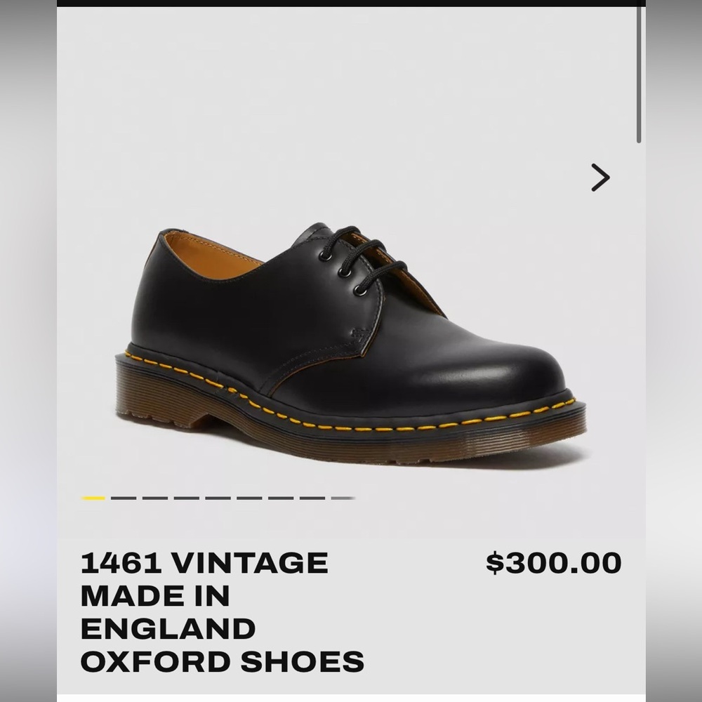 Dr. Martens 1461 Unisex Leather Oxfords / Made in England